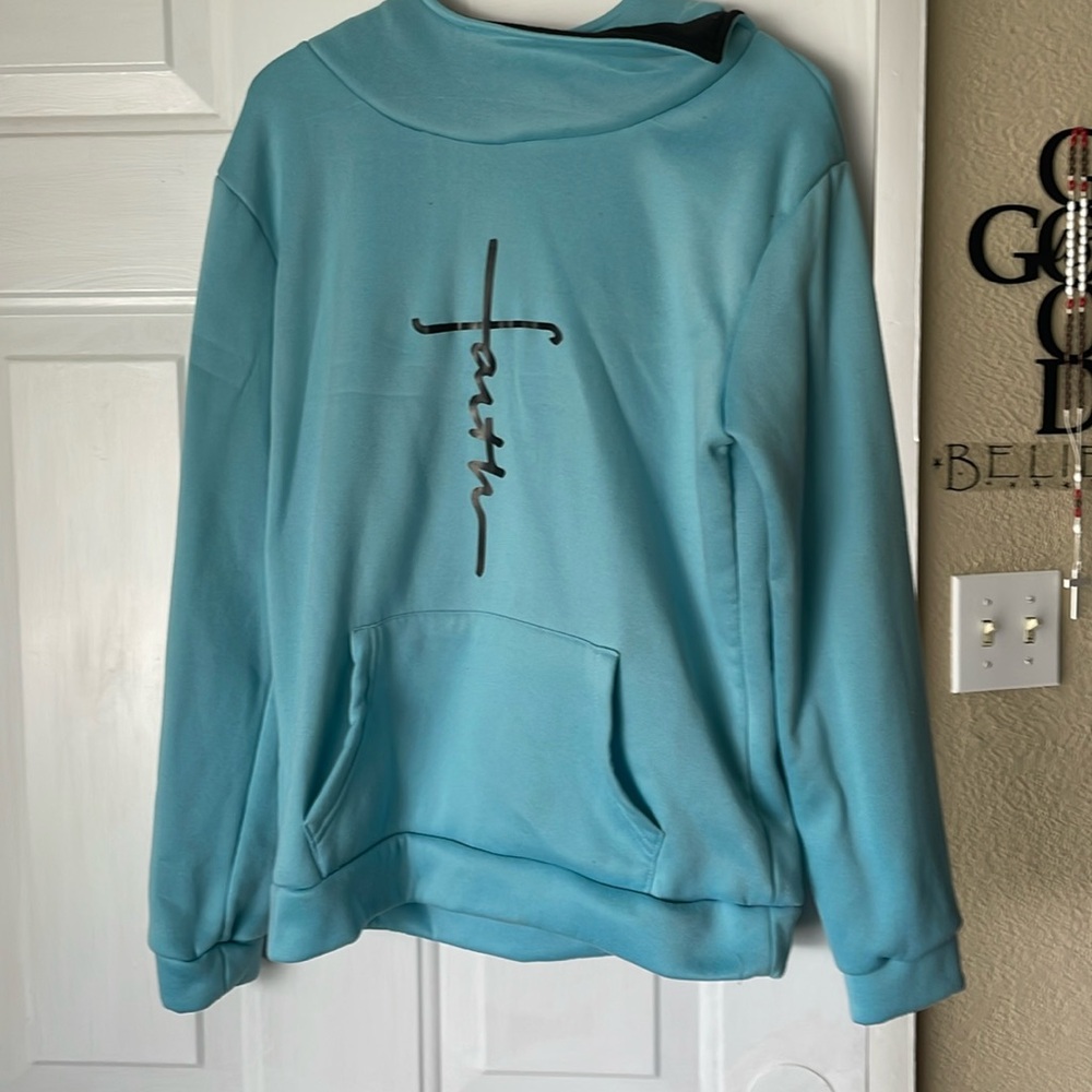 Brand new never been worn the color is more baby blue again brand new
